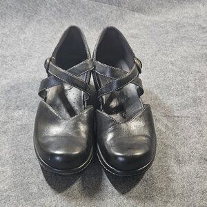 Ecco Cross Strap Black Mary Jane Size 37